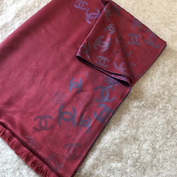 Chanel France, Cashmere/Silk, Oblong, Logo Scarf/Shawl - Picture 11 of 13
